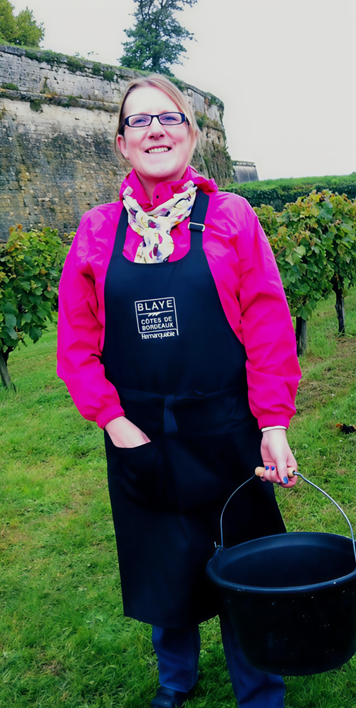 dans-les-vignes-de-Blaye-apprentie-sommelière Vendanges à Blaye